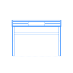 Furniture Desks Eres Desk Outline Drawing Svg Vector, Free Vectors File